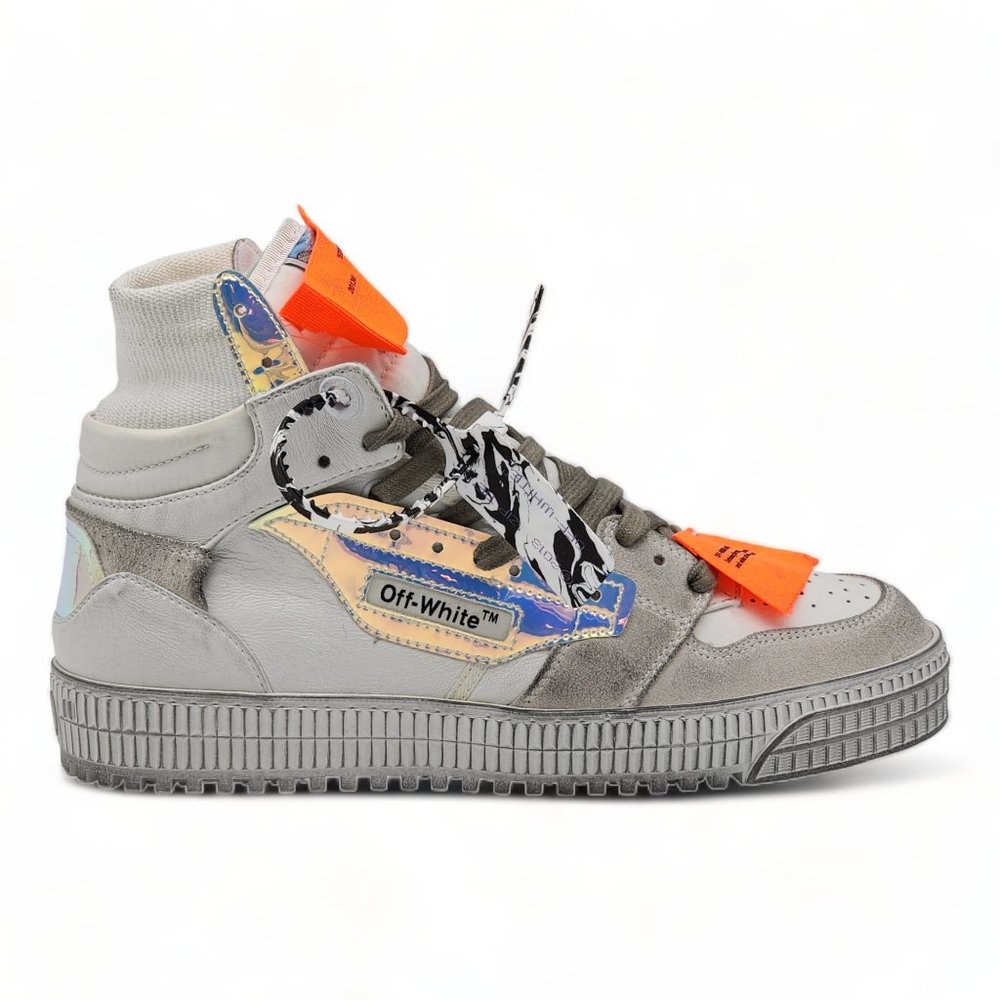 Off White Court 3.0 High Top Sneakers Iridescent - 40 - Picture 3 of 8